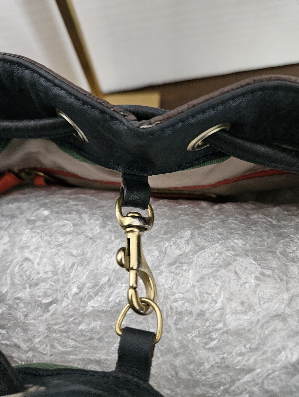 COACH Pilot Sample Bag RARE Legacy Navy Pebble Leather Bucket Bag 25306P - Picture 7 of 13